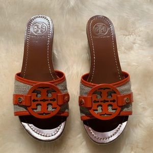 Tory Burch Orange Wedge Sandal